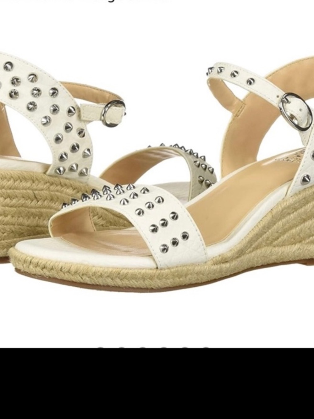 VINCE CAMUTO white studded espadrille Sandal🥰